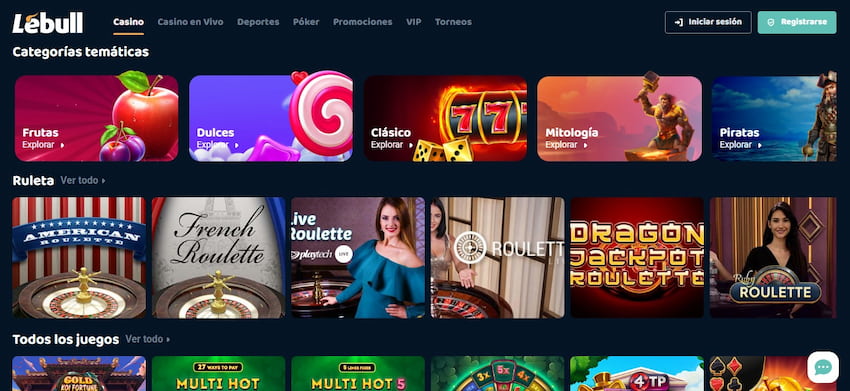 Lebull Casino Homepage